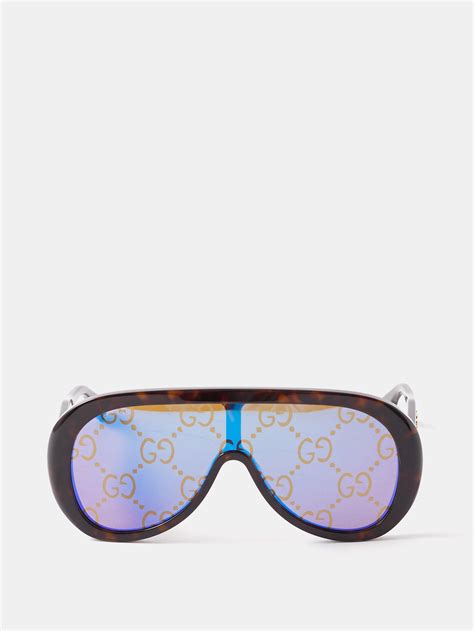 blue white gucci aviators|Gucci oversized acetate aviator sunglasses.